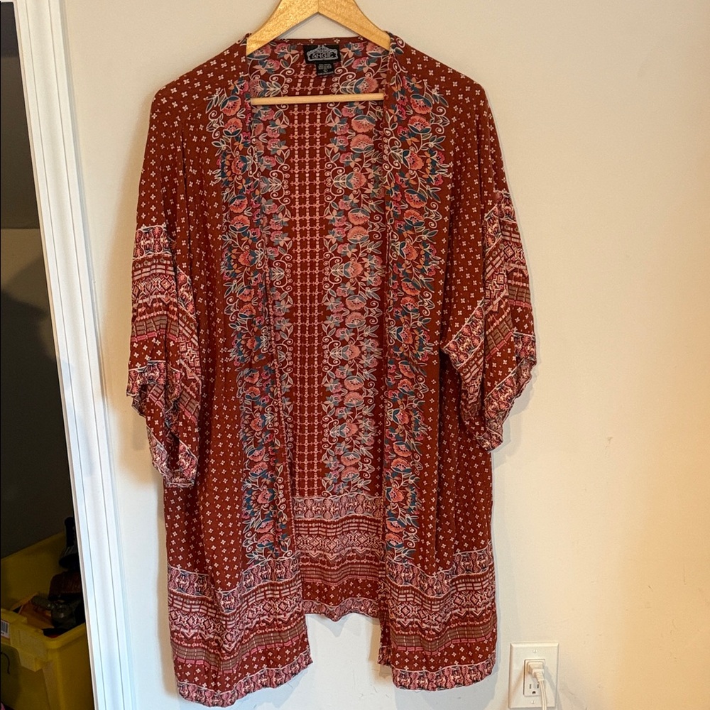 Angie Multicolor Floral Kimono